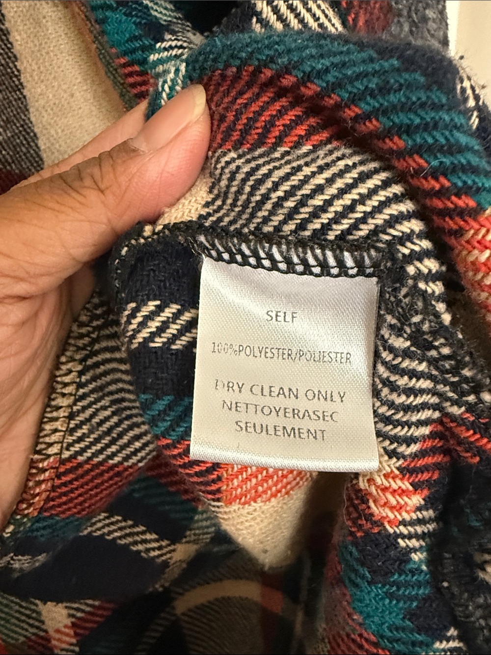 ADORA Plaid flannel shacket - Picture 3 of 5
